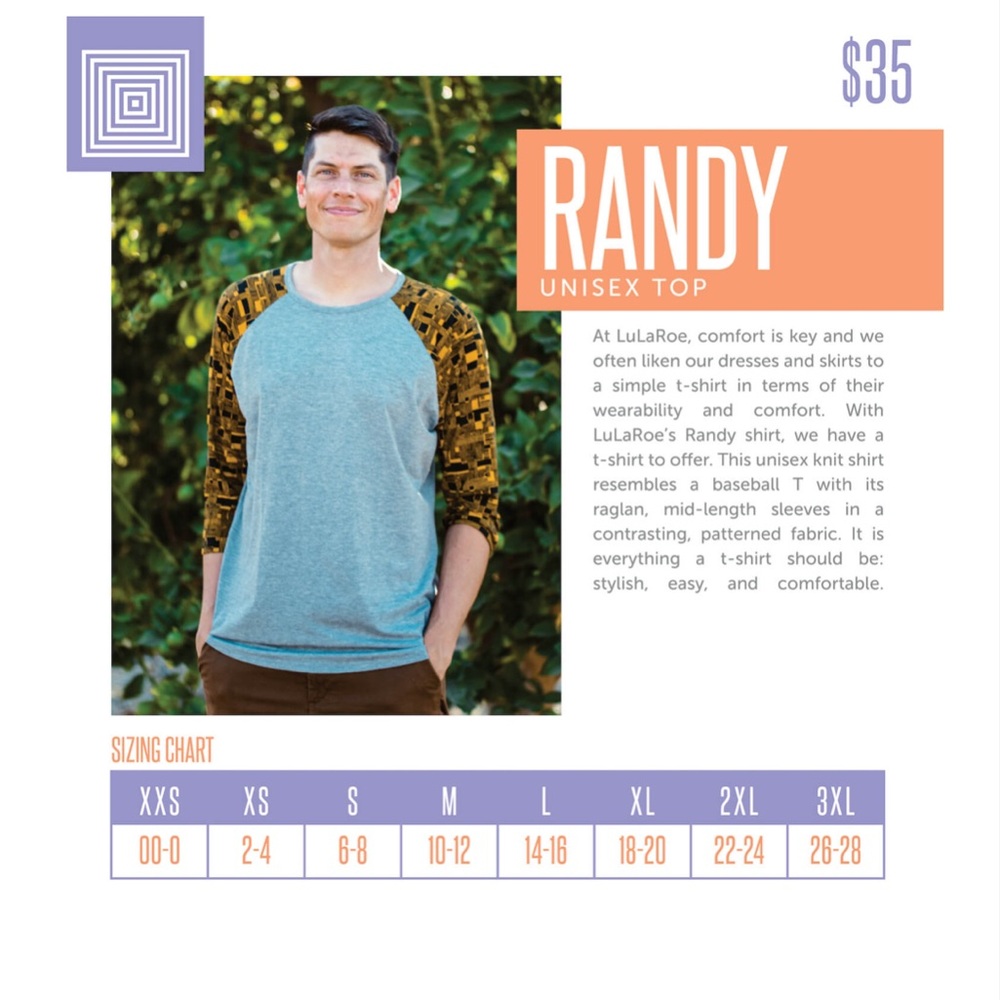 3/$30 LulaRoe Randy Tee - Picture 6 of 6